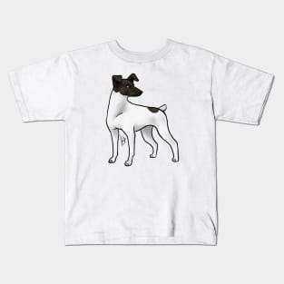 Dog - Japanese Terrier - Black and White Kids T-Shirt